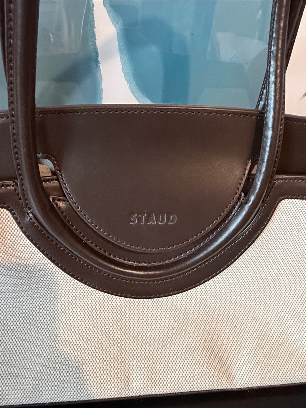 Staud Maude Canvas and Leather Shoulder Bag - Picture 7 of 10